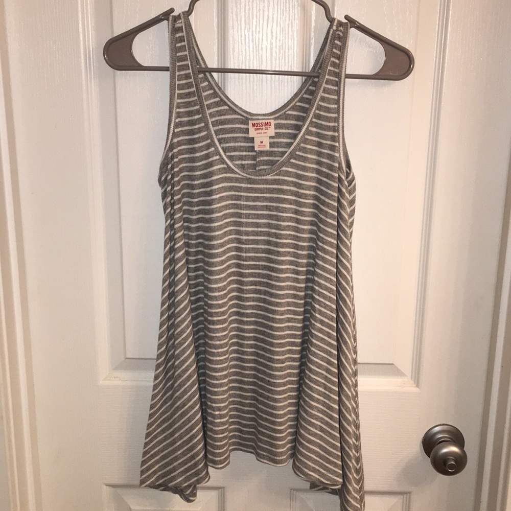 GRAY STRIPPED TANK